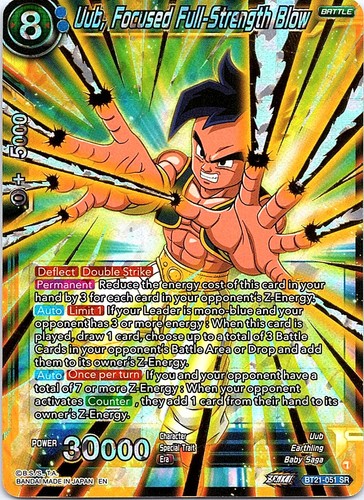 Uub, Focused Full-Strength Blow [SPR] BT21-051 Dragon Ball Super Wild Resurgence card
