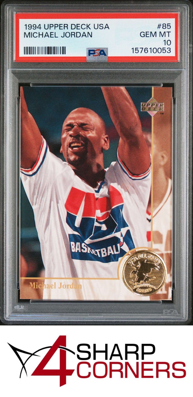 1994 UPPER DECK USA BASKETBALL #85 MICHAEL JORDAN HOF PSA 10