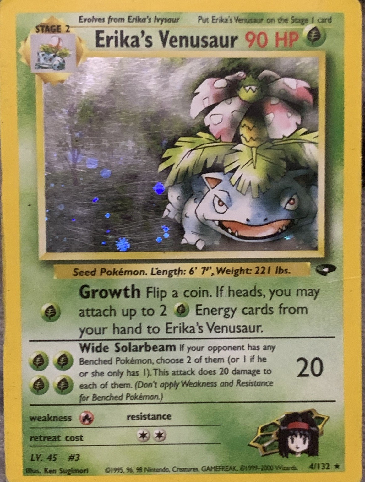 Erika's Venusaur Holo Rare Gym Challenge 4/132 Pokemon Card