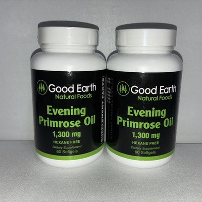 Lot Of 2- Evening Primrose Oil 1,300 Mg/ Hexan Free/ 60 Soft-gels/ Exp 10/2028