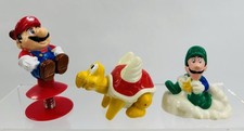 1989 McDonald's Super Mario Bros 3 Happy Meal Toy Lot 3 Mario Koopa Luigi
