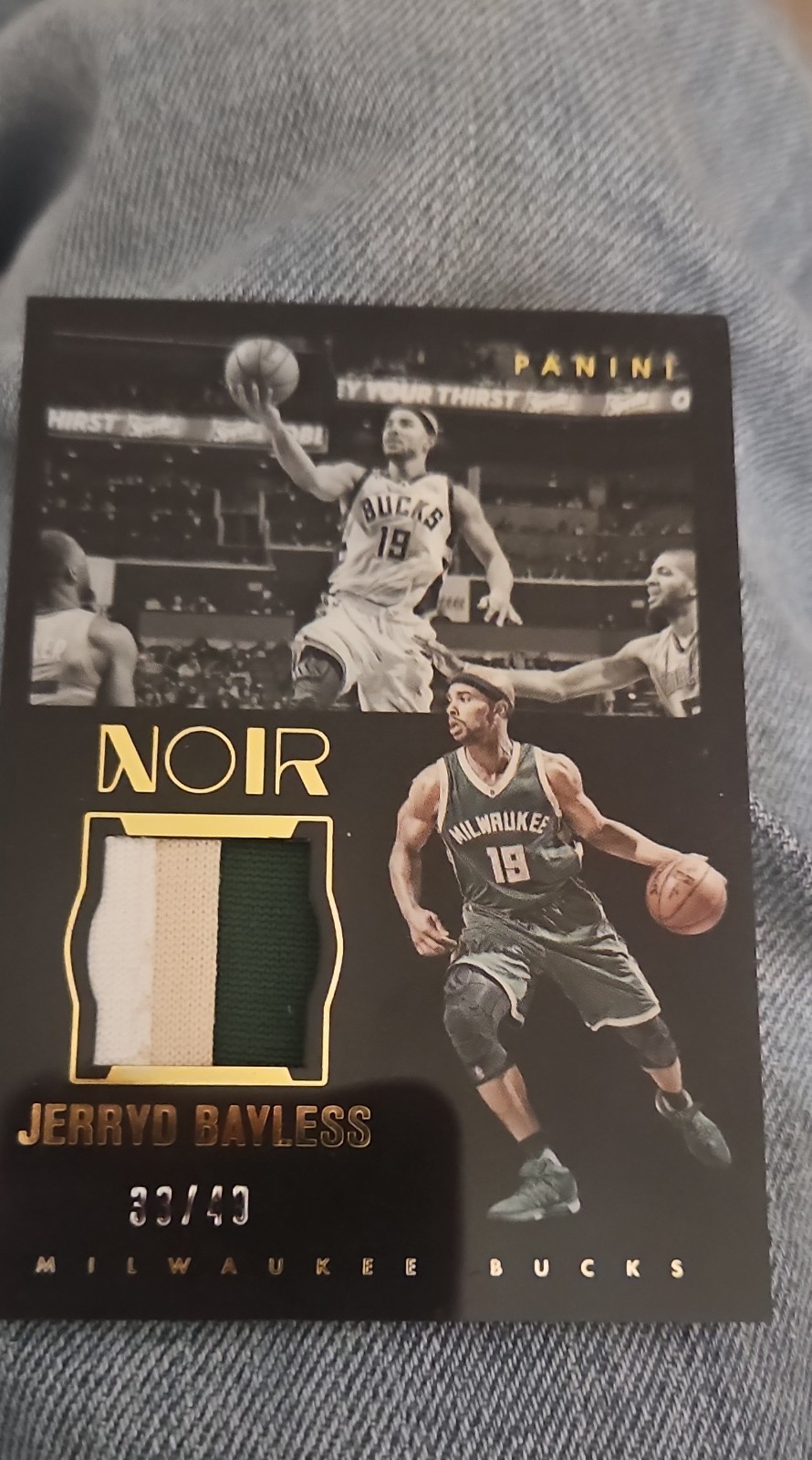 2015-16 Panini Noir - Acetate Noir Prime Jerryd Bayless #AN-JY /49 (MEM)