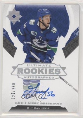 2019 Ultimate Collection Rookies 22/299 Guillaume Brisebois Rookie Auto RC 08ai