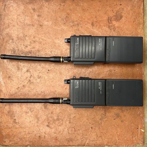 Vintage ICOM IC-H10 Walkie Talkies 2x VHF Transceivers 2x BM-71E Power Supplies - Picture 10 of 14