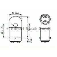 GlüHlampe SekundäR Bosch R5W Pure Light 12V, 5W, 10 StüCk