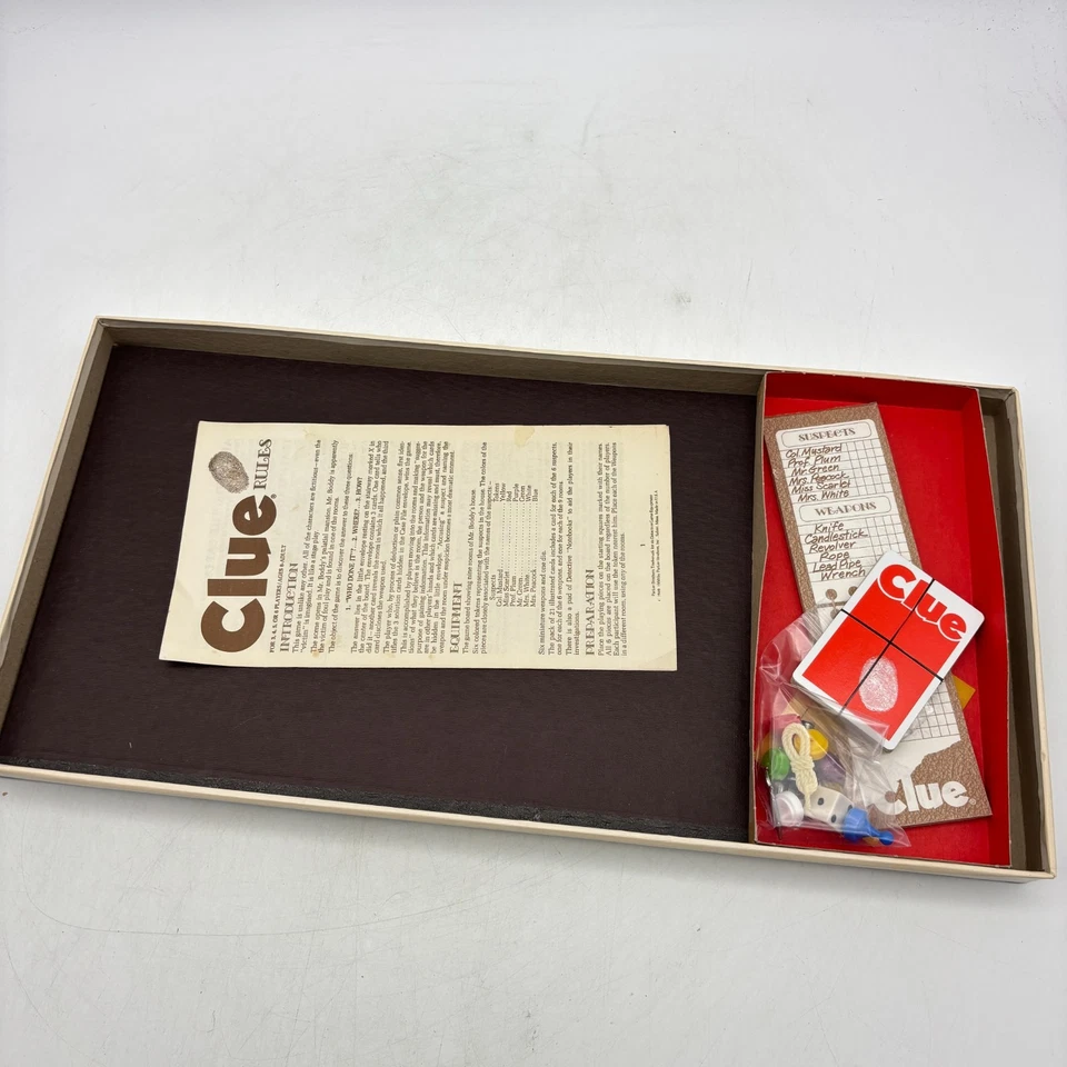 Juego de mesa clásico detective Parker Brothers 1972 vintage pista completa Foto 3 de 4