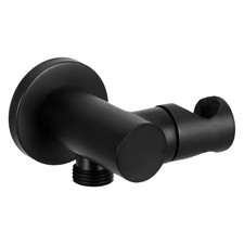 Durable Brass Shower Handheld Wall Mount Holder Black with Hose Connector