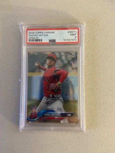 2018 TOPPS CHROME UPDATE #HMT1 SHOHEI OHTANI ROOKIE RC PSA 9