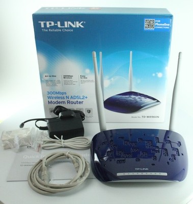 Boxed TP-LINK 300Mb Wireless N ADSL 2 Modem Router for BT (TD-W8960N)