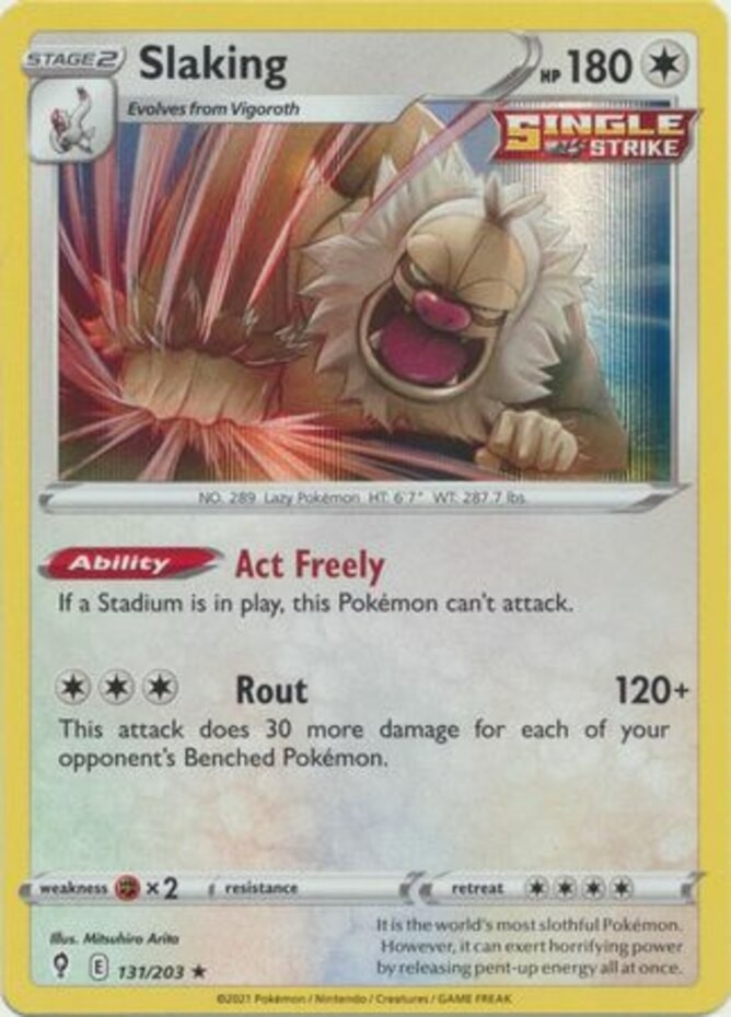 Slaking - 131/203 - Holo Rare - Near Mint