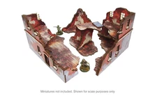 Pre-Painted WW2 Normandy Ruined Large House 1 Bolt Action Warlord