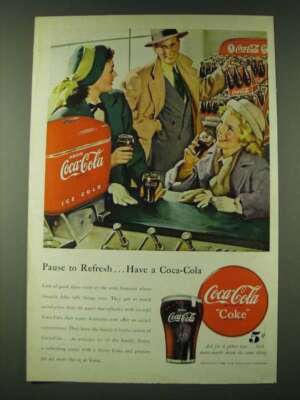 1948 Coke Coca-Cola Soda Ad - Pause to refresh  have a Coca-Cola | eBay