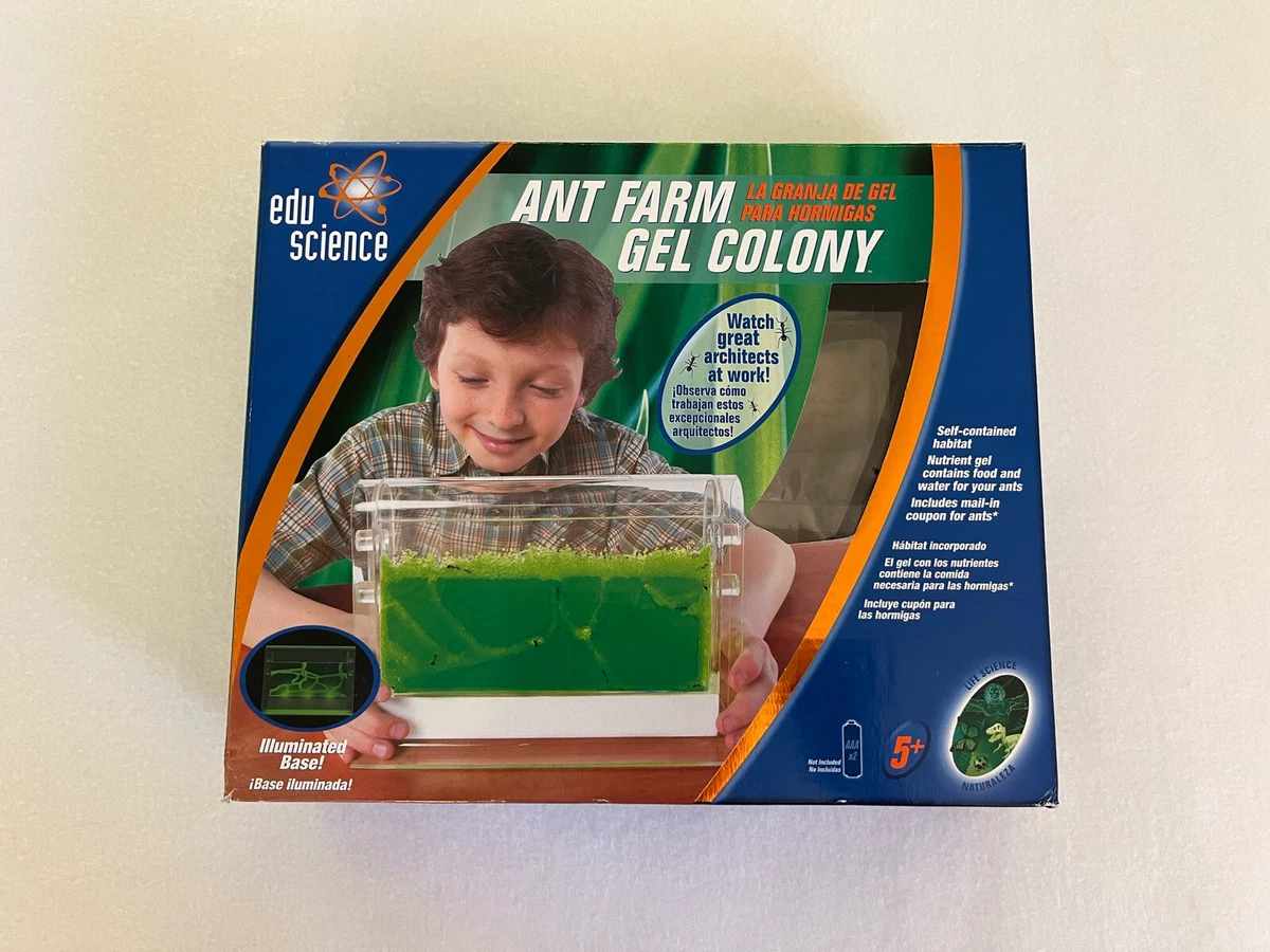Edu Science TOYS R US EXCLUSIVE Ant Farm Gel Colony w Illuminated Base NIB