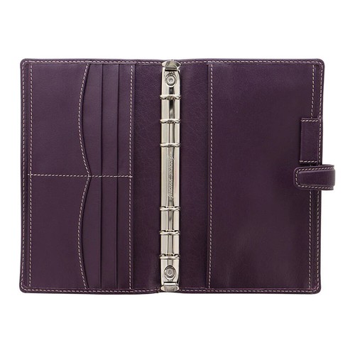 Filofax Holborn Personal Compact Organiser Diary/Task Notepad Leather Purple - Picture 3 of 3