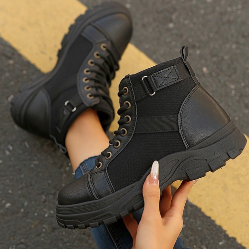 Women's Autumn Boots Warm Outdoor Non Slip Snow Boots Casual Work Shoes Size - Picture 10 of 17