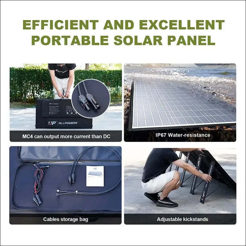 400W faltbares Solarpanel aufgefaltet