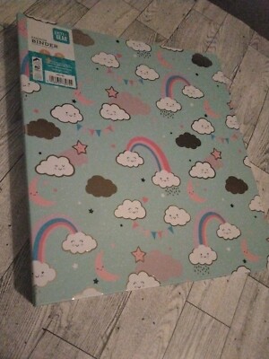 NEW Pen + Gear Esthetic Kawaii Cute Cloud Binder 1'' FREE SHIP