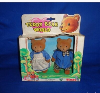 Vintage Simba Sylvanian Baerenwald Teddy Bear World 4.5” Figures