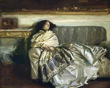 Vintage Realist Figure Oil Painting Style Canvas Wall Art Repose Portrait Decor