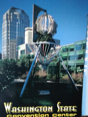 VINTAGE PHOTO POST CARD  WASHINGTON STATE CONVENTION CENTER SEATTLE WASHINGTON.