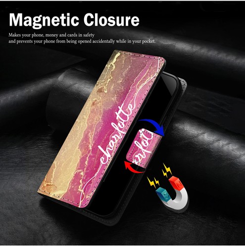 Wallet Leather Case Custom Phone Cover For Samsung Galaxy S23 Ultra S22 A14 A04S - Zdjęcie 9 z 45