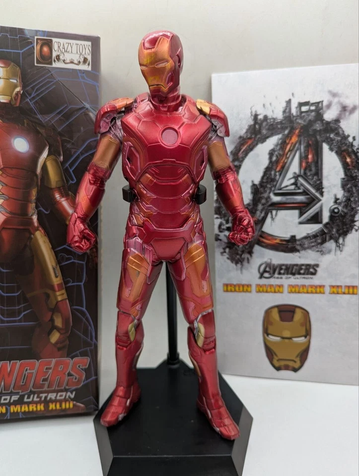 Figura de acción Iron Man XLIII Avengers Crazy Toys 10"" modelo Age Ultron regalo LV27 Foto 4 de 4