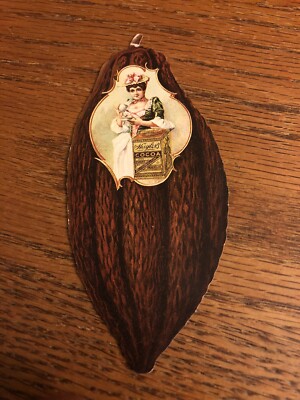 Vintage Advertising Card 1898 Huyler s Chocolate Cocoa Cacao Pod From The Bean