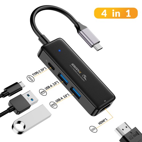 IDsonix Multiport USB-C Hub zu Typ C USB 3.0 4K HDMI Adapter Für PC Macbook - Bild 16 von 37