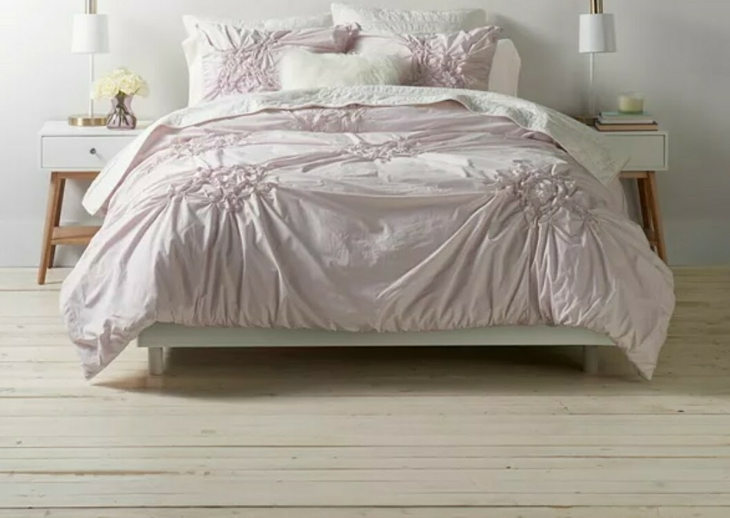 LC by Lauren Conrad FULL/QUEEN Floral Ruched pice Duvet Set