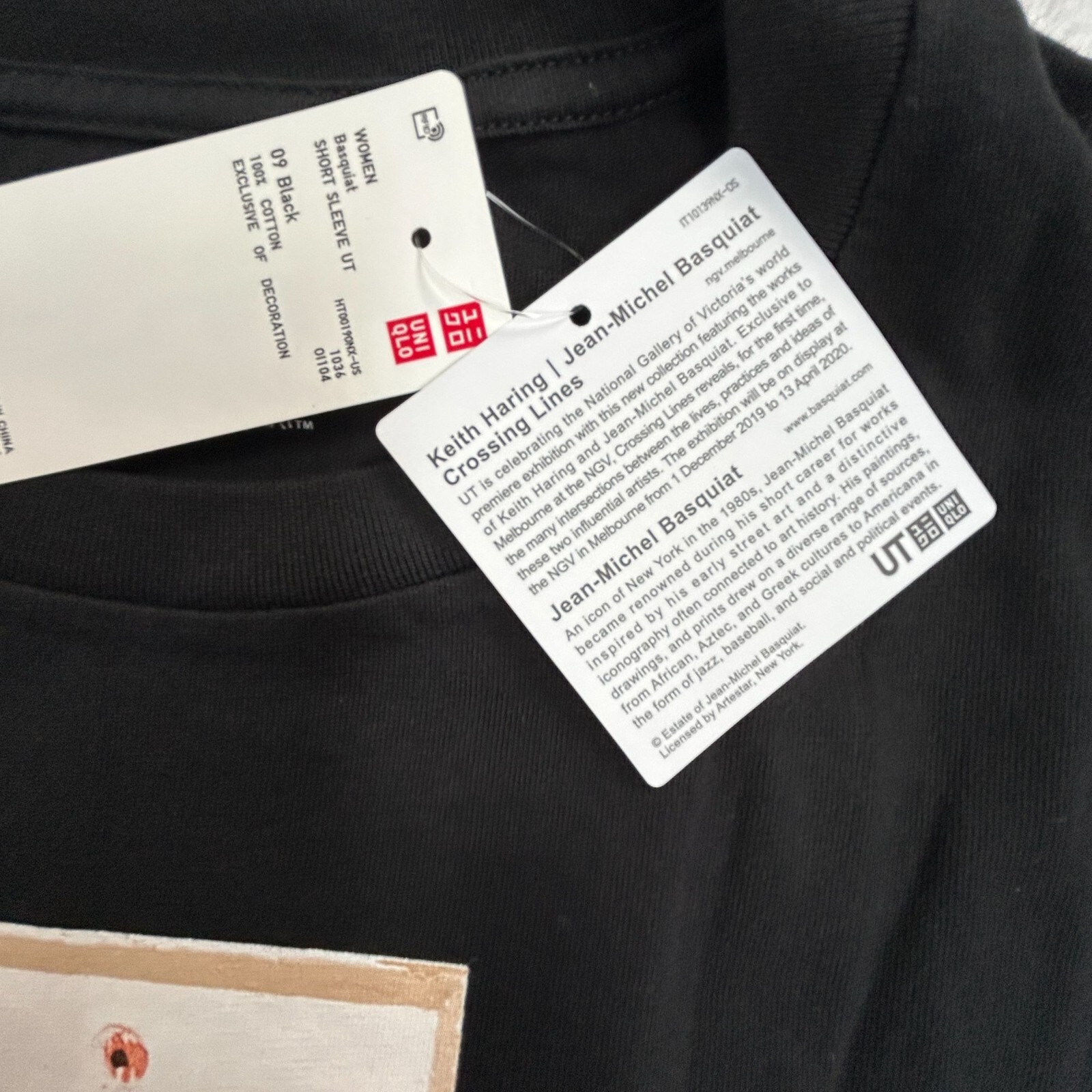 UT Uniqlo Jean-Michel Basquiat T-Shirt Womens XL Black Streetwear Art Tee New thumbnail 3