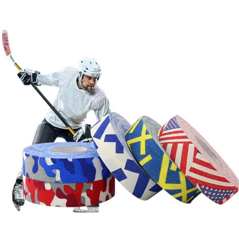 Ruban Protecteur Hockey Sur Glace – Tissu Imitation Coton 2,5 Cm X 25 M – Feuille D’Érable Rouge – Grip Stick Tape Premium