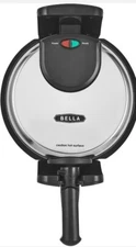 Bella Non-Stick Rotating Belgian Waffle Maker 17174 Stainless Steel NIB