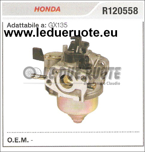 Carburatore a Vaschetta R120558 per Motori Honda GX135 - Scheda
