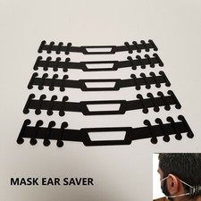 Face Mask Ear Saver Strap Adjustable Mask Extender Buckle Black