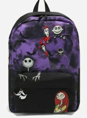 Disney Nightmare Before Christmas Backpack Jack Pin 17" School Halloween NEW - Photo 1/4