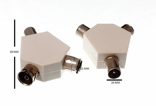 Coax Coaxial Tv Aerial Connector Plugs Y Connector Metal Pack Of 6