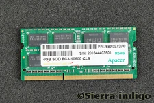 Apacer 76.B363G.C2V0C 4GB SOD PC3-10600 CL9 Memory RAM