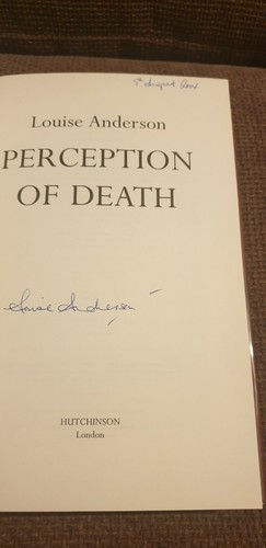 Perception Of Death Louis Anderson- UK H/B 1st/1st - Signed and Dated - Mint. - Imagen 3 de 10