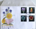 GB 1987 FLOWER PHOTOGRAPHS FIRST DAY COVER 4 stamp STUART FDC Southport cancel