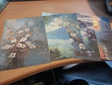 5X SHEETS NOSTALGIC/VINTAGE FOR SCRAPBOOKING/JOURNALS  +/- 13X9 CM (VIN506)