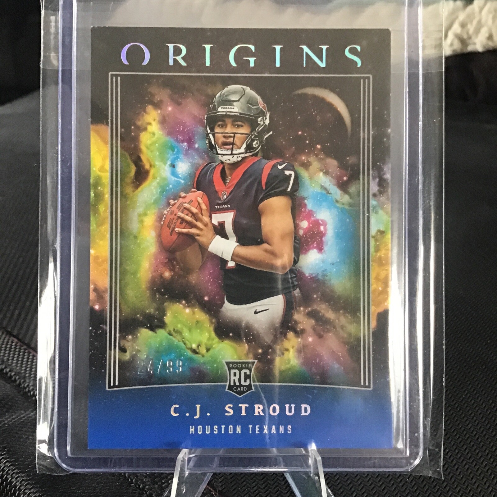 2023 C.J. STROUD Panini Origins #35 Blue Parallel Rookie RC Houston Texans #/99!