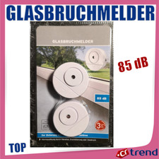 Glasbruchmelder 2 St&uuml;ck Alarm bei Glasbruch, Vibration oder Ersch&uuml;tterung