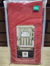 Swag curtain red Ribcord Lorraine Home Fashions NEW 54 X 38 inch