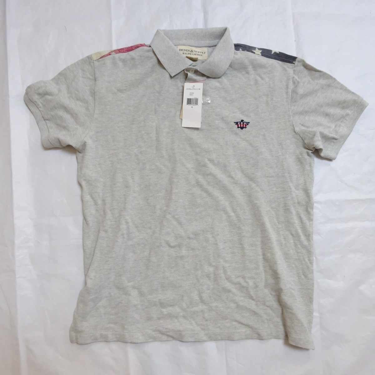 NEW RALPH LAUREN DENIM AND SUPPLY DISTRESSED FLAG COTTON