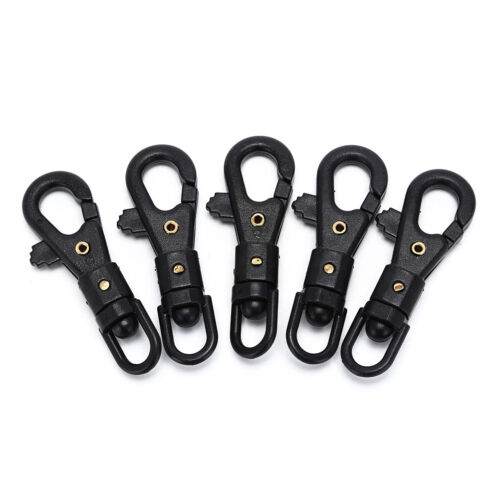 5Pcs Carabiner Rotatable Buckle Clip Quickdraw Key Chain Paracord Backpa QW - Picture 1 of 9