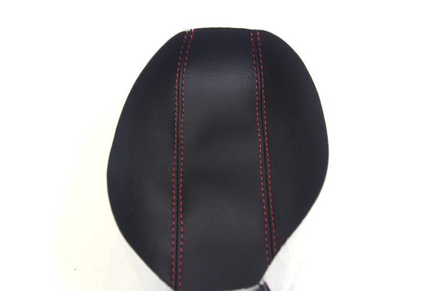 Se adapta a 96-00 Honda Civic cuero sintético reposabrazos consola central cubierta puntada roja Foto 2 de 2