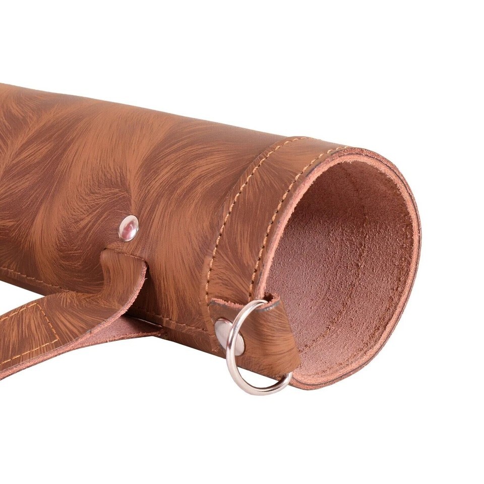 DUAL USE TEXTURED GENUINE  LEATHER SHOULDER BACK/SIDE ARROW QUIVER