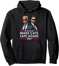 Trump Vance Elections 2024 Make Cats Safe Again Unisex Hooded Sweatshirt