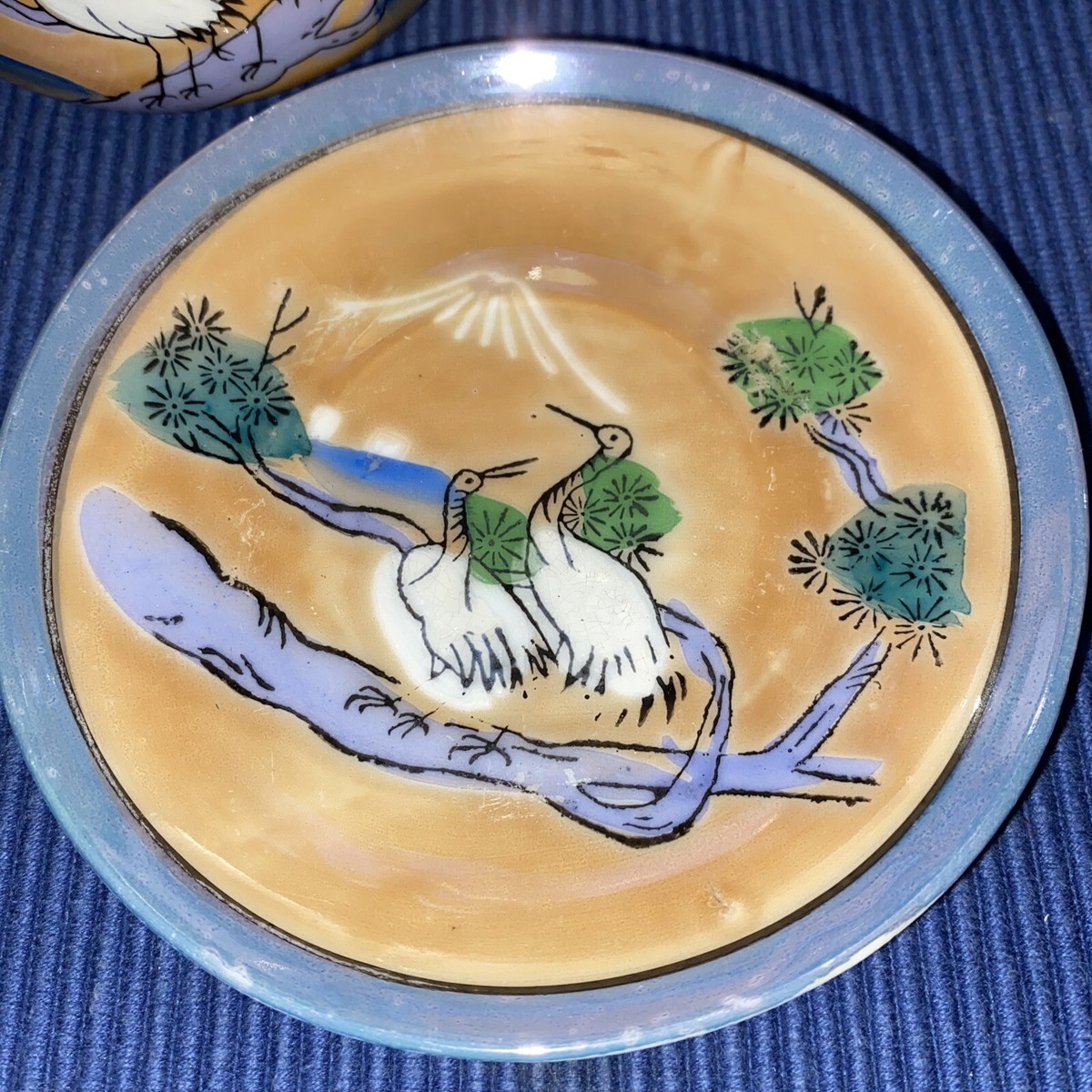 Set Of 10 Red Triangle Coffee Cups/Saucers - 5.5x0.9", Japanese Style For Cafe, Restaurant, Hotel