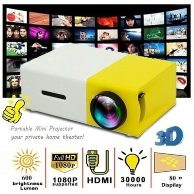 YG300 Projektor 3,5mm Audio 320x240 Pixel HDMI USB Mini Heim Medien Spieler